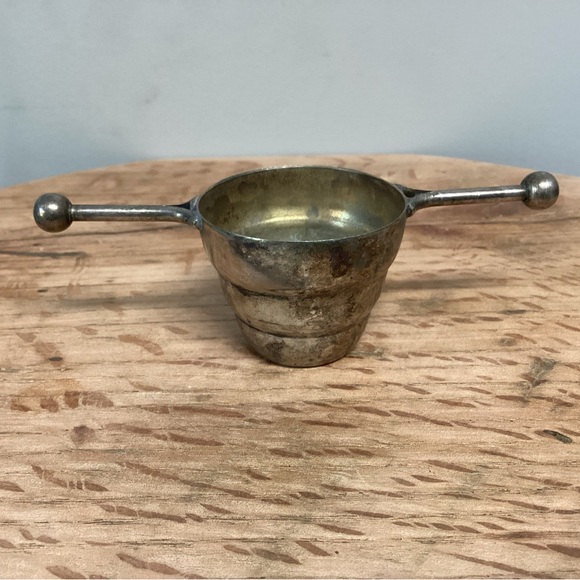 ⚫️ Vintage - Rare - Collectible - Beer Tumbler Shot Glass - Silver Plate - Rare - Picture 3 of 11